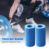 1 Pair Barbell Dumbbell Grips Kettlebell Fat Grip Thick Bar Handles Pull Up Weightlifting Support Silicon Anti-Slip Protect Pad