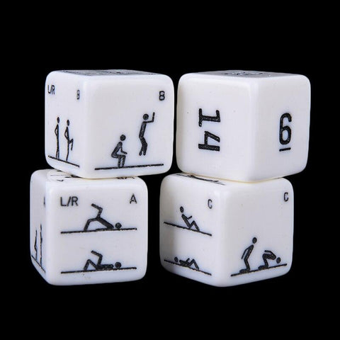 4Pcs/set Fitness Dices Acrylic Fitness Exercise Action Dice