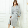 Bamboo Fiber Men Bathrobe Stain Robe Man's Sleepwear Soft Nightgown for Male Pajamas Gown Lounge Wear Nature Bamboo Summer