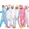 2019 Winter Unicorn Pajamas Stitch Animal Sleepwear onesie Kigurumi Women Men Unisex Adult Flannel Nightie Home clothes Sets