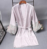 Bridesmaid Robes Satin Robe Bride Elegant Sleepwear Sexy Lace Women Dressing Gown Bathrobe Kimono Silk Bath Robe Sleep Lounge