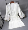 Bridesmaid Robes Satin Robe Bride Elegant Sleepwear Sexy Lace Women Dressing Gown Bathrobe Kimono Silk Bath Robe Sleep Lounge