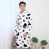 Fashion Winter Men's Mini Kimono Robe Autumn Lady Flannel Bath Gown Yukata Nightgown Sleepwear Sleepshirts One Size