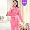 Fashion Winter Men's Mini Kimono Robe Autumn Lady Flannel Bath Gown Yukata Nightgown Sleepwear Sleepshirts One Size