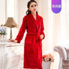 Fashion Winter Men's Mini Kimono Robe Autumn Lady Flannel Bath Gown Yukata Nightgown Sleepwear Sleepshirts One Size