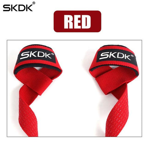 SKDK 2pcs/Pair Gym Fitness Weightlifting Hand Grips Band Dumbbell Training Wrist Support Ribbon Straps for barbell Pull up
