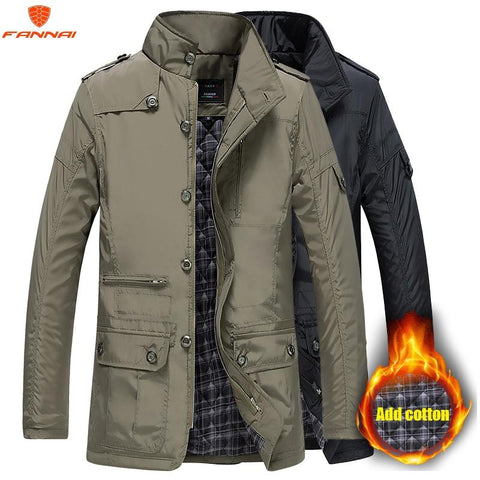 Parka Men Coats 2018 Winter Jacket Men Slim Cotton Outwear Warm Coat Top Brand Clothing Casual Men's Coat Tops size jacket M-5XL