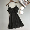 New Sexy Women Robe &amp Gown Sets Lace Bathrobe + Night Dress Two Pieces Sleepwear Womens Sleep Set Faux Silk Robe Femme Linge