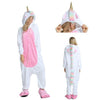 Adults Animal Kigurumi Pajamas Sets Sleepwear Cosplay Zipper Women Men Winter Unisex unicornio Stitch Cartoon Unicorn Pajamas