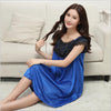 Fdfklak M-4XL Large Size Nightgowns Women Night Dress Sleepwear Gown Night 2018 Summer Women's Silk Dress Sexy Nightgown Q820