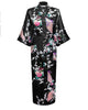 Floral Peacock Women Wedding Party Bride Bridesmaid Robe Plus Size 3XL Rayon Kimono Bathrobe Sexy Sleepwear Long Nightgown