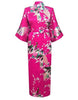 Floral Peacock Women Wedding Party Bride Bridesmaid Robe Plus Size 3XL Rayon Kimono Bathrobe Sexy Sleepwear Long Nightgown