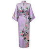 Floral Peacock Women Wedding Party Bride Bridesmaid Robe Plus Size 3XL Rayon Kimono Bathrobe Sexy Sleepwear Long Nightgown