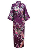 Floral Peacock Women Wedding Party Bride Bridesmaid Robe Plus Size 3XL Rayon Kimono Bathrobe Sexy Sleepwear Long Nightgown