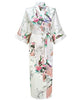 Floral Peacock Women Wedding Party Bride Bridesmaid Robe Plus Size 3XL Rayon Kimono Bathrobe Sexy Sleepwear Long Nightgown