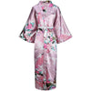 Floral Peacock Women Wedding Party Bride Bridesmaid Robe Plus Size 3XL Rayon Kimono Bathrobe Sexy Sleepwear Long Nightgown
