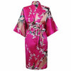 Floral Peacock Women Wedding Party Bride Bridesmaid Robe Plus Size 3XL Rayon Kimono Bathrobe Sexy Sleepwear Long Nightgown