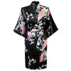 Floral Peacock Women Wedding Party Bride Bridesmaid Robe Plus Size 3XL Rayon Kimono Bathrobe Sexy Sleepwear Long Nightgown