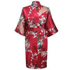 Floral Peacock Women Wedding Party Bride Bridesmaid Robe Plus Size 3XL Rayon Kimono Bathrobe Sexy Sleepwear Long Nightgown