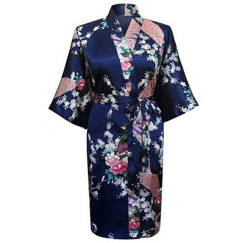 Floral Peacock Women Wedding Party Bride Bridesmaid Robe Plus Size 3XL Rayon Kimono Bathrobe Sexy Sleepwear Long Nightgown