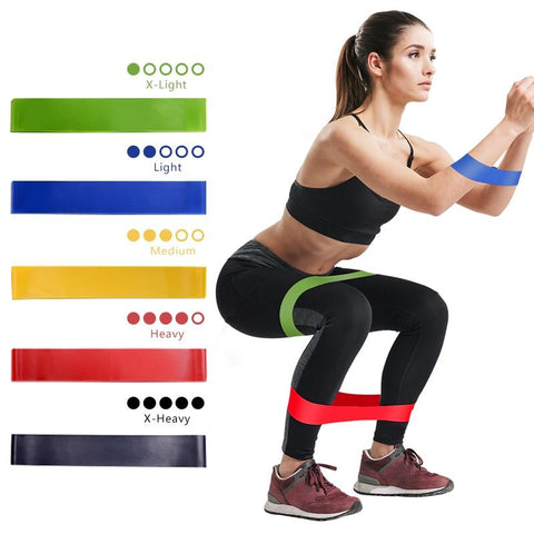 Elastic Fitness Bands Gum Set Latex Crossfit Exercise Pilates Training Resistance Band Strength Gym Rubber Equipment Expander