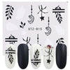 1pcs Nail Water Transfer Sticker Linear Flower Pattern Nail Art Decorations Slider For Nail Manicure Watermark Foils CHSTZ645