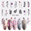1pcs Nail Water Transfer Sticker Linear Flower Pattern Nail Art Decorations Slider For Nail Manicure Watermark Foils CHSTZ645