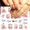 1pcs Nail Water Transfer Sticker Linear Flower Pattern Nail Art Decorations Slider For Nail Manicure Watermark Foils CHSTZ645