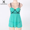 Women Sexy Nightwear Sexy Sling Nightgown Large Size Steel Plate Chest Pad Sling Sleep Shirts Female Sleepwear Night Dress