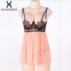 Women Sexy Nightwear Sexy Sling Nightgown Large Size Steel Plate Chest Pad Sling Sleep Shirts Female Sleepwear Night Dress