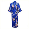 Brand New Femmes pijama Women Silk Rayon Long Robes Kimono Bath Gown Women Sexy Nightgown Floral Sleepwear Plus Size XXXL NR065