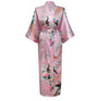 Brand New Femmes pijama Women Silk Rayon Long Robes Kimono Bath Gown Women Sexy Nightgown Floral Sleepwear Plus Size XXXL NR065