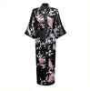 Brand New Femmes pijama Women Silk Rayon Long Robes Kimono Bath Gown Women Sexy Nightgown Floral Sleepwear Plus Size XXXL NR065