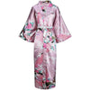 Brand New Femmes pijama Women Silk Rayon Long Robes Kimono Bath Gown Women Sexy Nightgown Floral Sleepwear Plus Size XXXL NR065