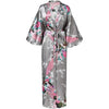 Brand New Femmes pijama Women Silk Rayon Long Robes Kimono Bath Gown Women Sexy Nightgown Floral Sleepwear Plus Size XXXL NR065