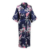 Brand New Femmes pijama Women Silk Rayon Long Robes Kimono Bath Gown Women Sexy Nightgown Floral Sleepwear Plus Size XXXL NR065
