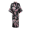 Brand New Femmes pijama Women Silk Rayon Long Robes Kimono Bath Gown Women Sexy Nightgown Floral Sleepwear Plus Size XXXL NR065