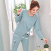 JULY'S SONG Women Pajamas Set Spring Autumn New Thin Cartoon Printed Long Sleeve Cute Sleepwear Casual Homewear Female Pyjamas