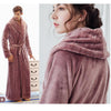 Men's Long Robe Microfiber  Flannel  Fleece Flannel Floor- Length Plus Size Bathrobe  Robes Sleepwear Loungewear Nightgown