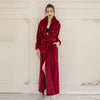Men's Long Robe Microfiber  Flannel  Fleece Flannel Floor- Length Plus Size Bathrobe  Robes Sleepwear Loungewear Nightgown
