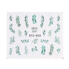 1 Sheet Black White Leaf Nail Art Sticker Slider Flower Water Decals Decor Watermark Tattoo Manicure Accessories LASTZ808-815