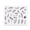 1 Sheet Black White Leaf Nail Art Sticker Slider Flower Water Decals Decor Watermark Tattoo Manicure Accessories LASTZ808-815