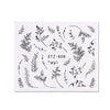 1 Sheet Black White Leaf Nail Art Sticker Slider Flower Water Decals Decor Watermark Tattoo Manicure Accessories LASTZ808-815