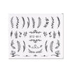 1 Sheet Black White Leaf Nail Art Sticker Slider Flower Water Decals Decor Watermark Tattoo Manicure Accessories LASTZ808-815