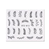 1 Sheet Black White Leaf Nail Art Sticker Slider Flower Water Decals Decor Watermark Tattoo Manicure Accessories LASTZ808-815