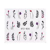 1 Sheet Black White Leaf Nail Art Sticker Slider Flower Water Decals Decor Watermark Tattoo Manicure Accessories LASTZ808-815