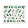 1 Sheet Black White Leaf Nail Art Sticker Slider Flower Water Decals Decor Watermark Tattoo Manicure Accessories LASTZ808-815