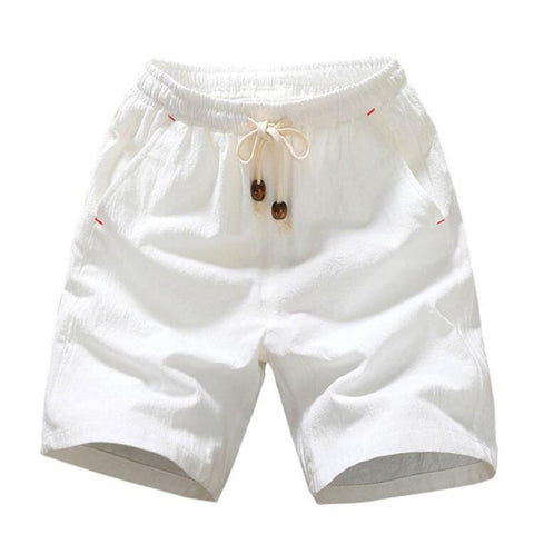 2019 Summer Cotton linen Shorts Loose Men's Casual Shorts Drawstring Waist slim Fit beach Shorts Men Plus Size 4XL 5XL