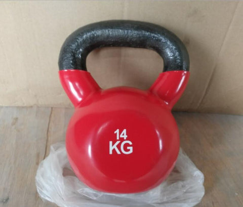 14kg Plastic dip in Dumbbell Fitness Kettle-bell Weight Lifting Kettlebell