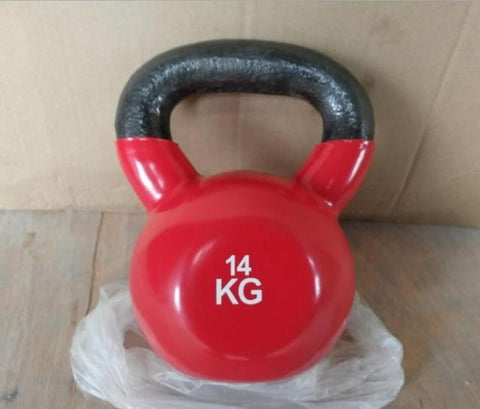 14kg Plastic dip in Dumbbell Fitness Kettle-bell Weight Lifting Kettlebell